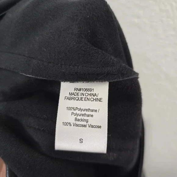 Young Fabulous & Broke Highrise Black Faux Leather Pants Straight Leg Size Small - Picture 10 of 10